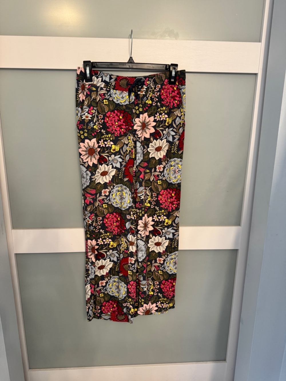 Loft Petites Floral Wide-Leg Pants